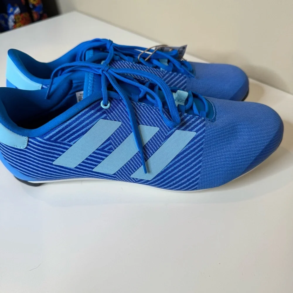 Adidas The Road Shoes Men's Size 9.5 women’s 10.5 Blue Rush Cycling Road Shoes